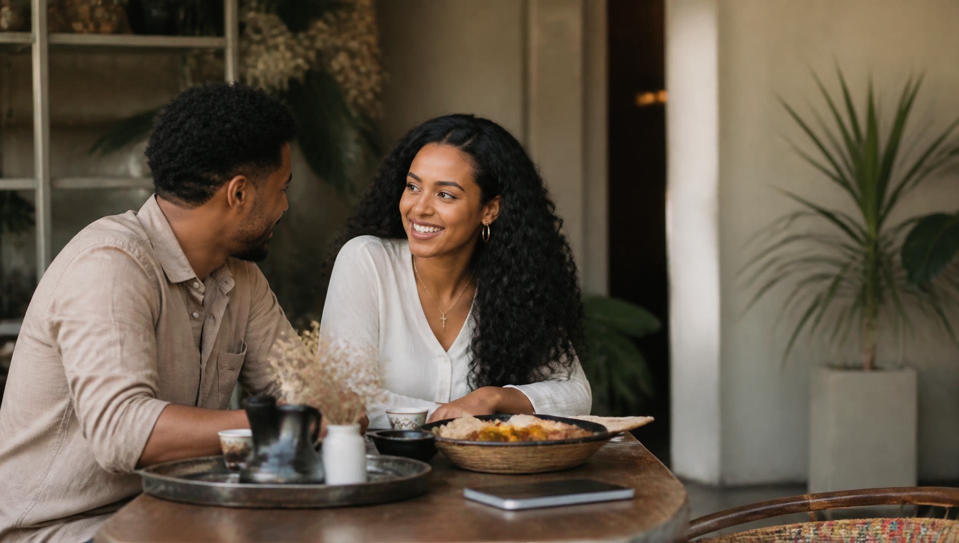 Ethiopian family smiling